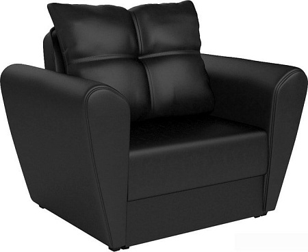 Кресло-кровать Мебель-АРС Квартет (экокожа, черный)