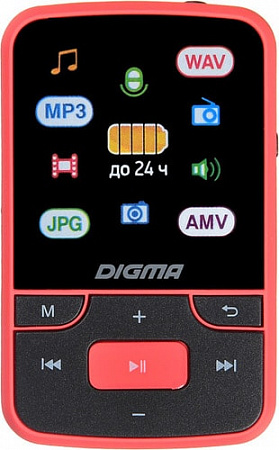 MP3 плеер Digma T4 8GB (черный/красный)