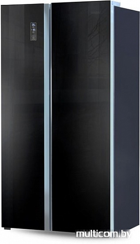 Холодильник side by side Ginzzu NFK-530 Black glass