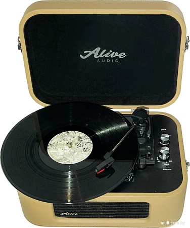 Виниловый проигрыватель Alive Audio Stories (бежевый)