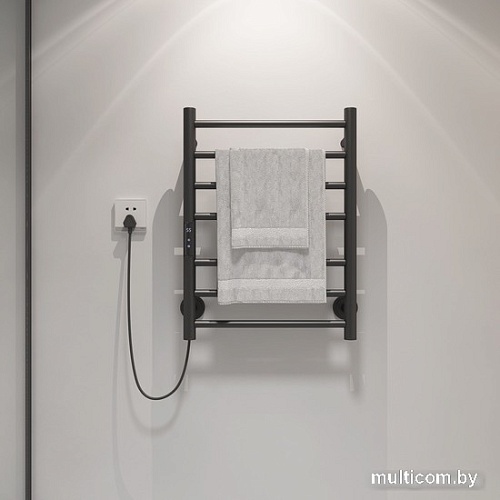 Полотенцесушитель Maxonor PL-TRE01-45-7-7 (черный, подключение слева)