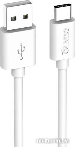 Кабель Olmio 038899 USB Type A - USB Type C (1 м, белый)
