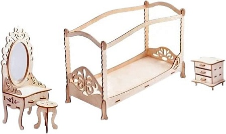 Мебель для кукольного домика Большой слон Спальня для больших кукол до 30 см М-008