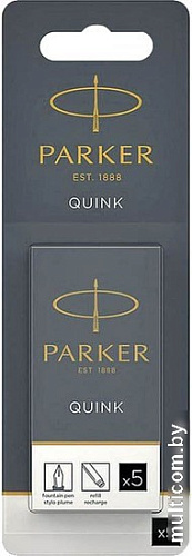 Чернила для перьевой ручки Parker Cartridge Quink 1950402 (черный)