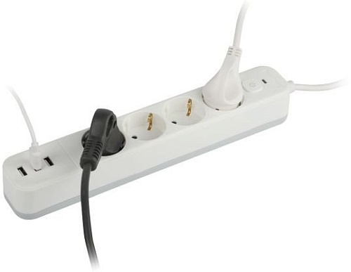 Сетевой фильтр ЭРА USF-4es-3m-3xUSBA-W Б0059569