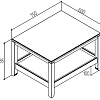 Журнальный столик Лузалес Кодзув 75x60x49 (белый)