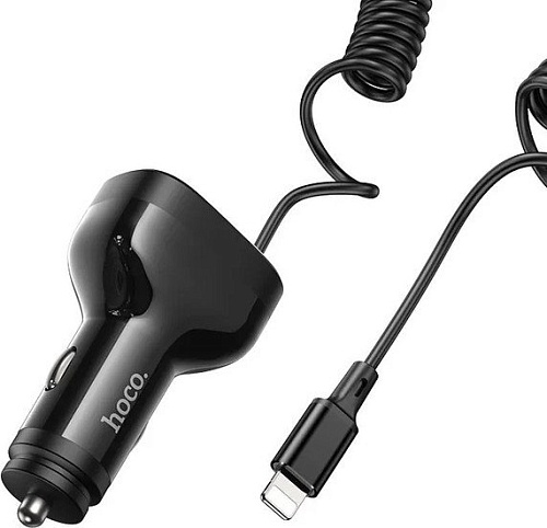 Автомобильное зарядное Hoco NZ11A Lightning