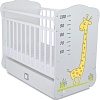 Классическая детская кроватка СКВ-Компани 4 Жираф 415001-2 (белый)