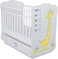 Классическая детская кроватка СКВ-Компани 4 Жираф 415001-2 (белый)