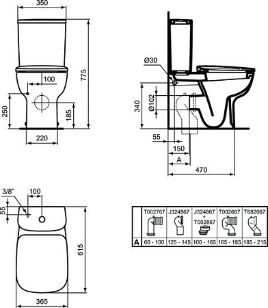 Унитаз Ideal Standard Esedra T282001