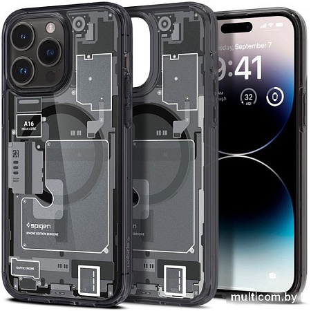Чехол для телефона Spigen Ultra Hybrid Zero One (MagFit) для iPhone 14 Pro Max ACS05539 (темно-серый)