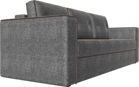 Диван Настоящая мебель Принстон 110896 (рогожка, серый/коричневый)