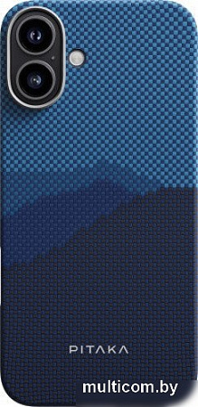 Чехол для телефона Pitaka StarPeak Tactile Woven для iPhone 16 (темно-синий)