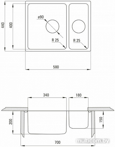 Кухонная мойка Deante Egeria ZPE 050C