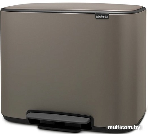 Brabantia Bo Pedal Bin 3 x 11л (платиновый)