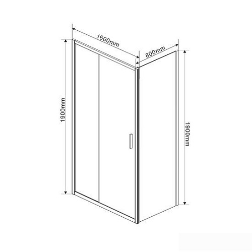 Душевой уголок Vincea Garda VSR-1G8016CL (хром/прозрачное)