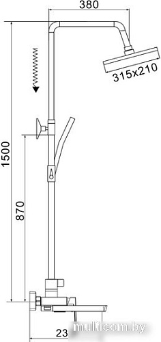 Душевая система Rose R1836С
