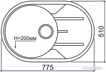 Кухонная мойка Tolero R-116 (черный)