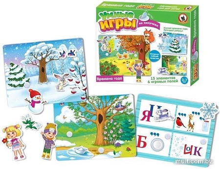 Мозаика/пазл Русский стиль Умные игры на липучках. Времена года 04313