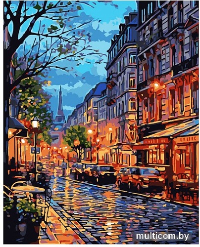 Картина по номерам Lori Вечерняя улица Кпн-364