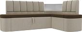Угловой диван Mebelico Тефида 107521 (правый, коричневый/бежевый)
