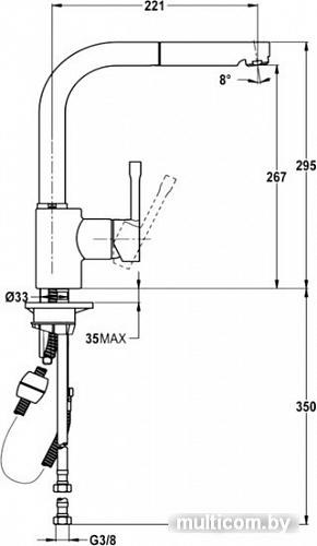 Смеситель TEKA ARK 938 (хром) [239381210]