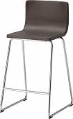 Стул Ikea Бернгард (хром/мьюк темно-коричневый) 604.614.42
