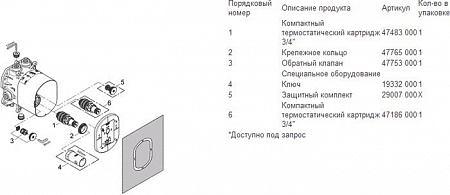 Скрытый механизм Grohe Rapido T 35500000