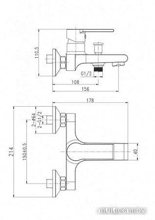 Смеситель Cersanit Brasko A63021