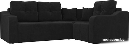Угловой диван Mebelico Кембридж угловой 108817 (правый, велюр, черный)
