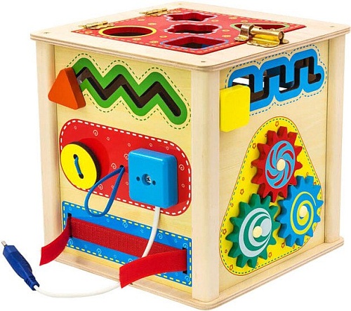 Бизиборд Alatoys Развивающий куб БК01