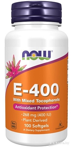 Витамин Now Foods Vitamin E-400 IU (100 капсул)