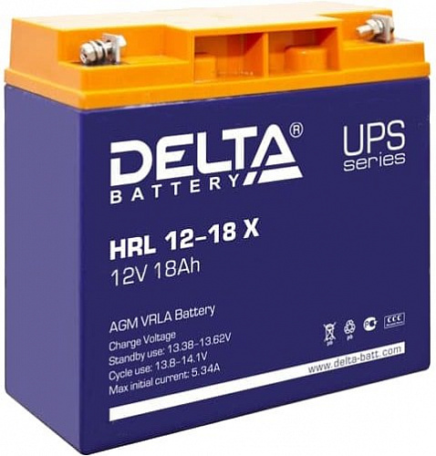 Аккумулятор для ИБП Delta HRL 12-18 X (12В/18 А&middot;ч)