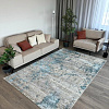 Ковер для жилой комнаты Radjab Carpet Бьянка Прямоугольник D057A 7568RK-B (2.4x3.4, Cream Shirink/Blue Fdy)