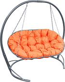 Подвесной диван M-Group Мамасан 12120307 (серый/оранжевая подушка)