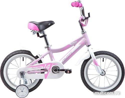 Детский велосипед Novatrack Novara 14 (розовый/белый, 2019)