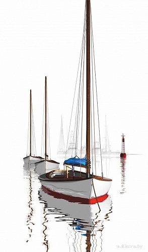 Картина Stamion Парусник (25x45см)