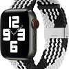 Ремешок Hurtel Strap Fabric для Apple Watch Ultra/8/7/6/SE/5/4/3/2, 49мм/45мм/44мм/42мм (черный/белый)