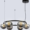 Подвесная люстра Ambrella light LH12003/6 BK/GD/SM (черный/золото/дымчатый)