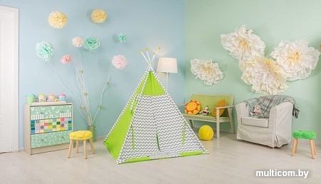 Вигвам Polini Kids Зигзаг (зеленый)