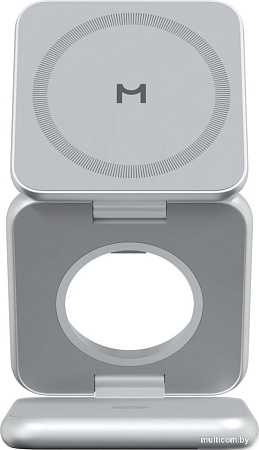 Беспроводное зарядное Magssory Fold Pro 3 в 1 WCH063 (серебристый)
