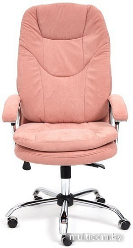 Кресло TetChair Softy LUX (флок, розовый)