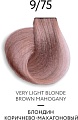 Крем-краска Ollin Professional Color Platinum Collection 9/75 блонд коричнево-махагон 100 мл