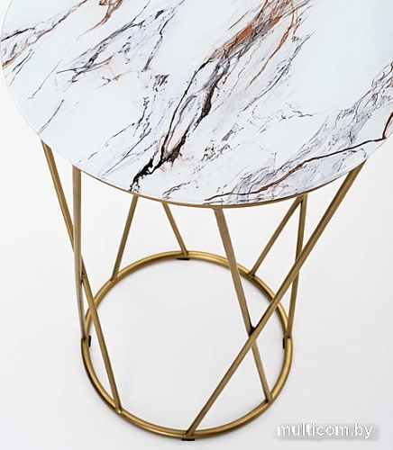 Журнальный столик RasGar Престиж Аллюр (золото/белый МДФ)