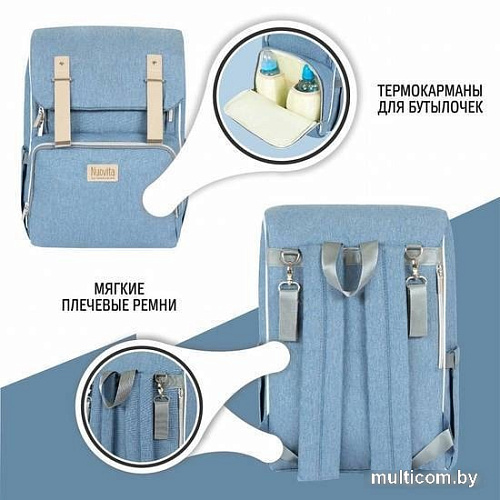 Рюкзак для мамы Nuovita Capcap Rotta (голубой)