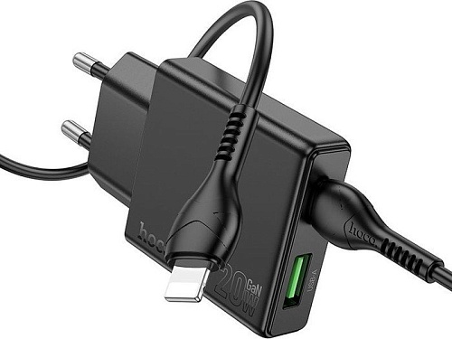 Сетевое зарядное Hoco N38 Lightning