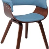 Стул с подлокотниками AksHome Mody (ткань, небесный XC188-26/орех)