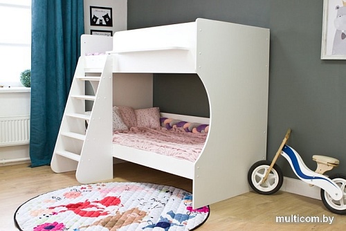 Двухъярусная кровать Красная звезда Р434 Капризун 3 160x80 (белый)