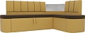 Угловой диван Mebelico Тефида 107522 (левый, коричневый/желтый)