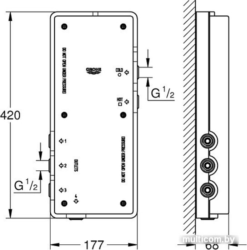 Скрытый механизм Grohe Ondus 36067000